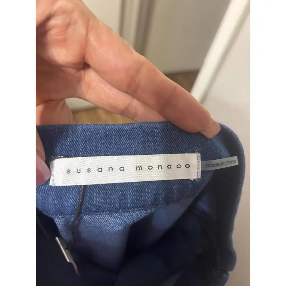 Susana Monaco Stylish Light Denim Mini Skirt XS - Picture 5 of 8